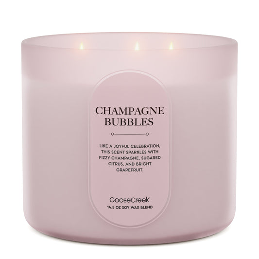 Champagne Bubbles Large 3-Wick Candle