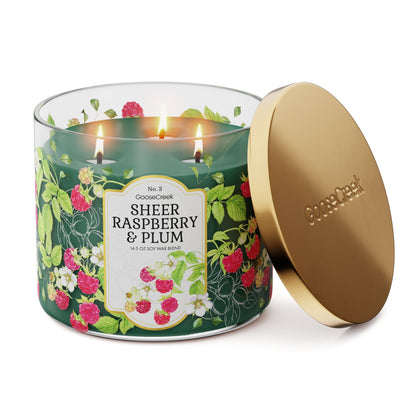 Sheer Raspberry & Plum 3-Wick Candle