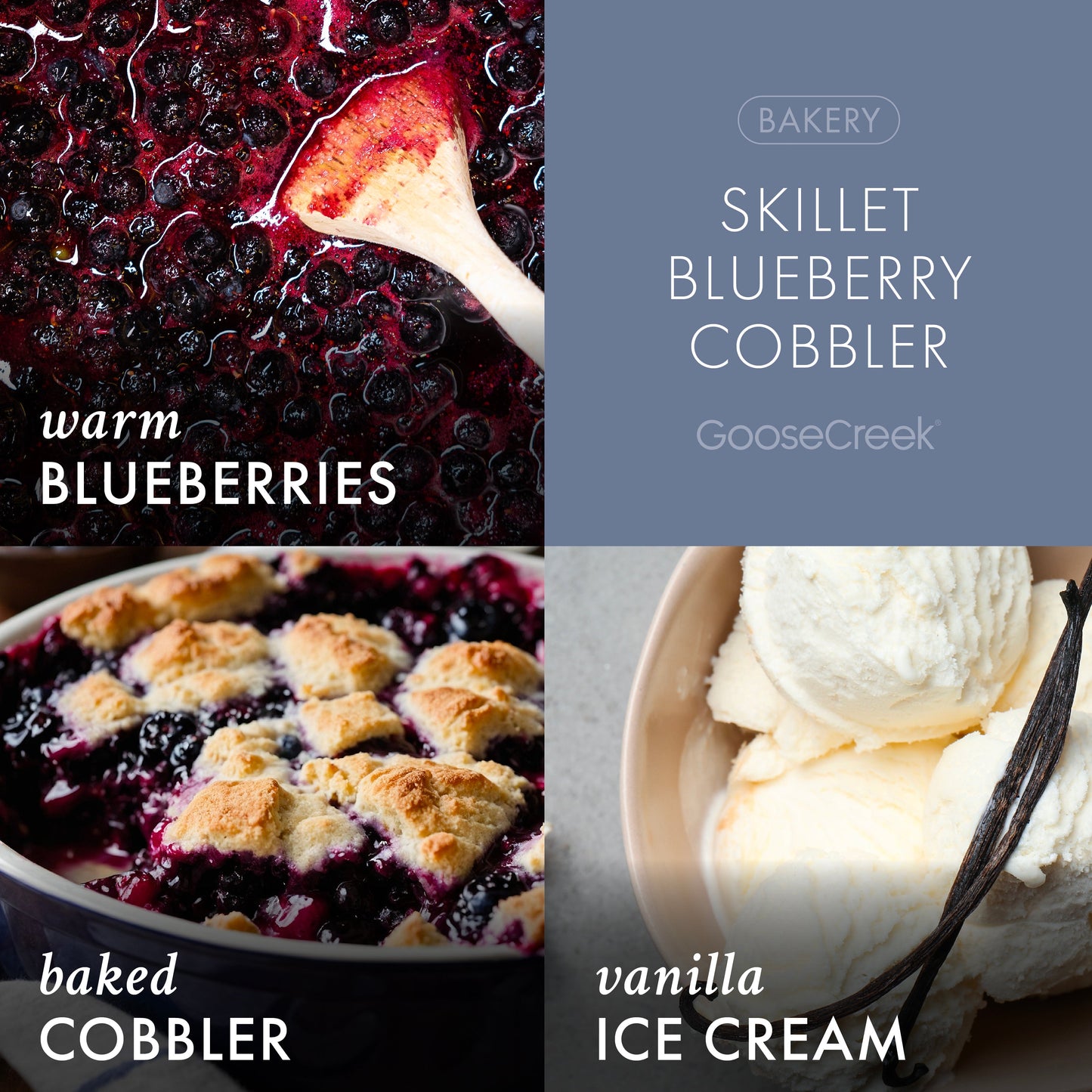 Skillet Blueberry Cobbler 3-Wick Candle