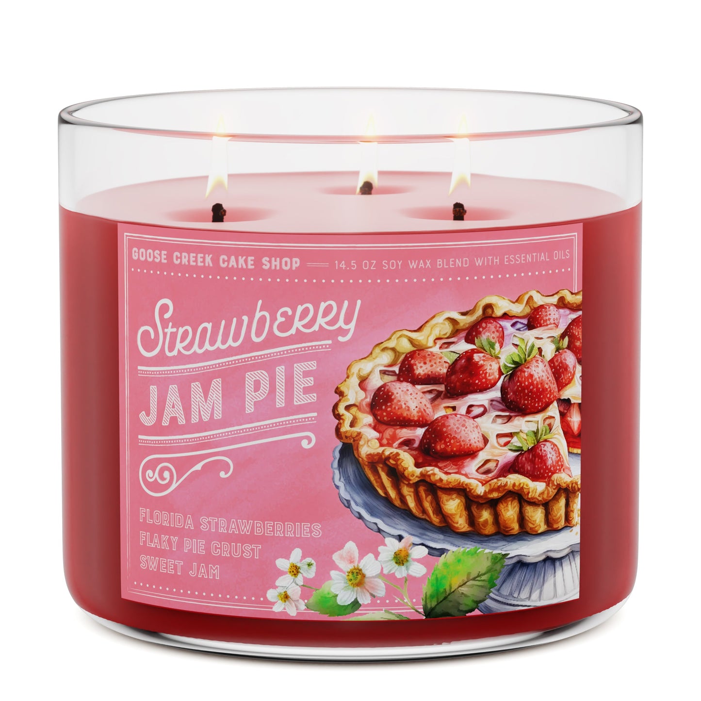 Strawberry Jam Pie 3-Wick Candle