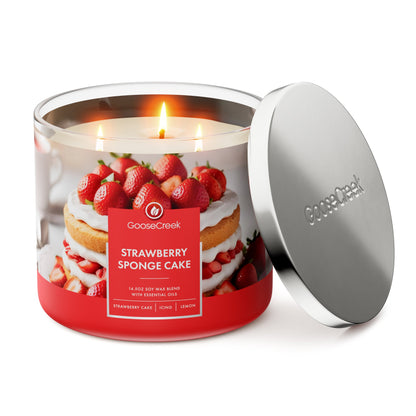 Strawberry Sponge Cake 3-Wick Candle